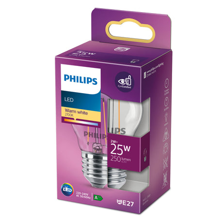 Philips LED klassisk stearinlyslampe 25W E27 varm hvid