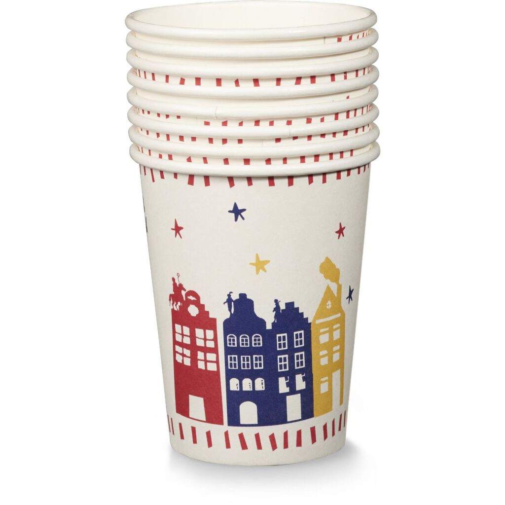Basis Sinterklaas engangspapirkopper 8 stk