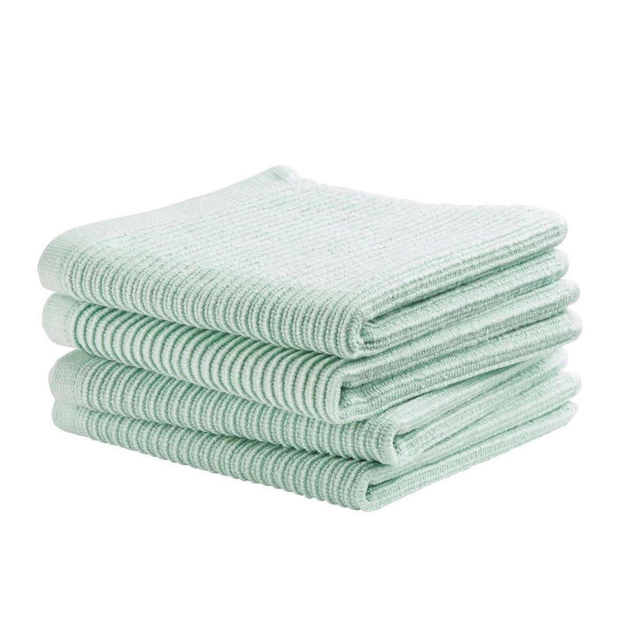 Ddddd karklud stribe pastelgrøn 30x30cm pakke med 4 stk