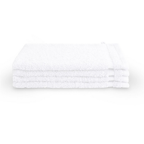Byrklund bath basics washand 16x21cm - wit - 4 stuks