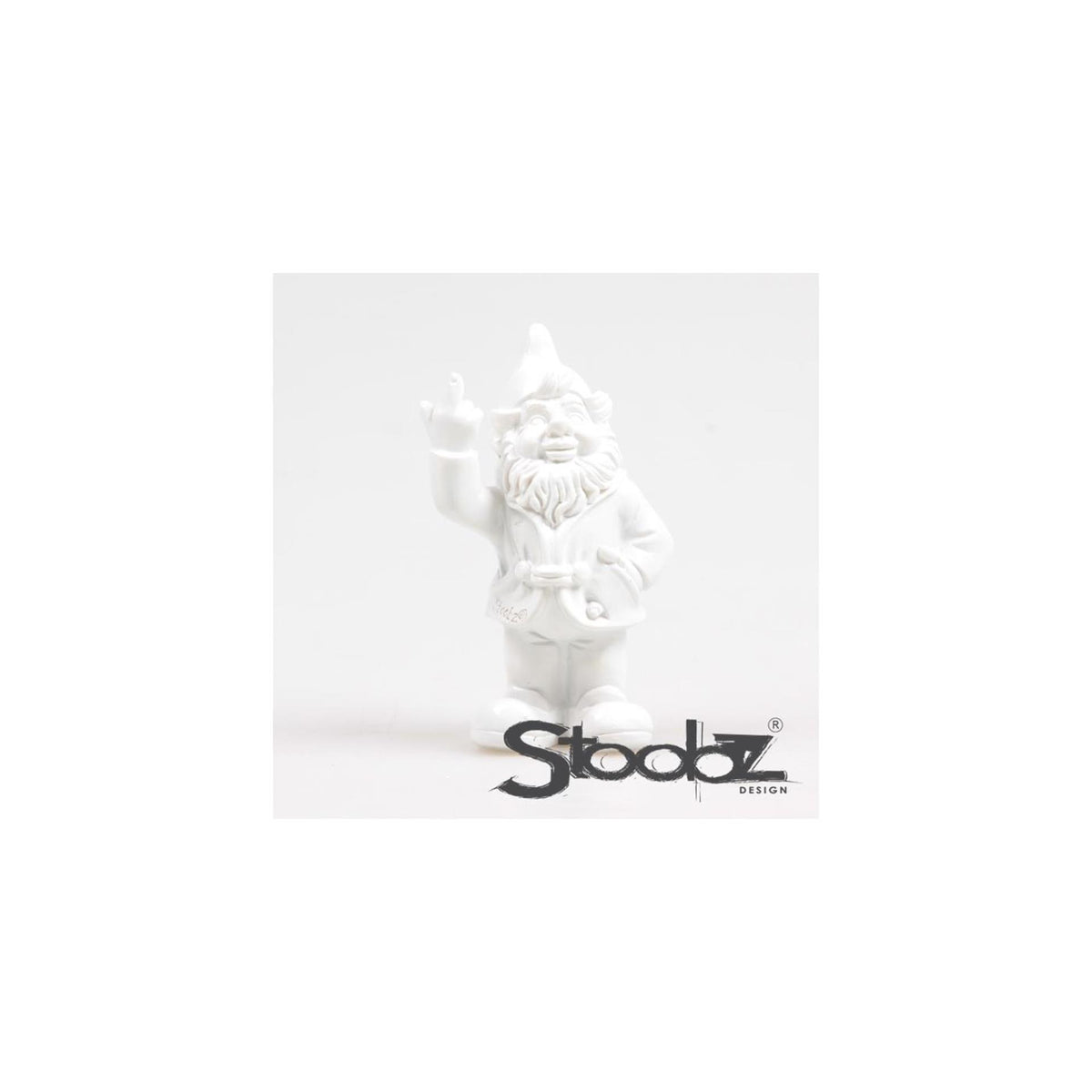 Stoobz design stoobz gnome f*ck dig hvid 10cm
