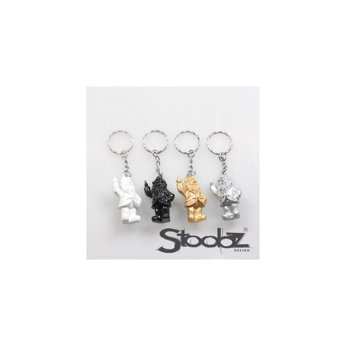 Stoobz design stoobz f*ck you sleutelhanger 9cm 4 assorti
