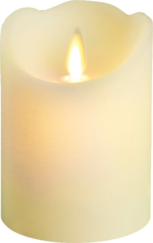 Lumineo LED stearinlys danseflamme 10 cm creme