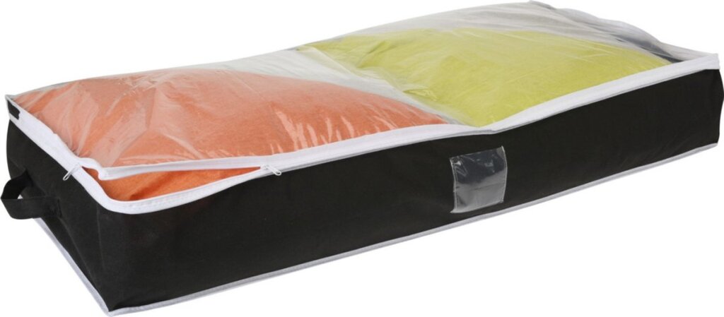 Grundlæggende opbevaringscover 100x45x15 cm sort gennemsigtig