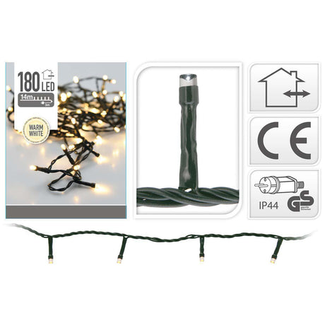 S.i.a. Julelys 13,5m 180 LED lys IP44