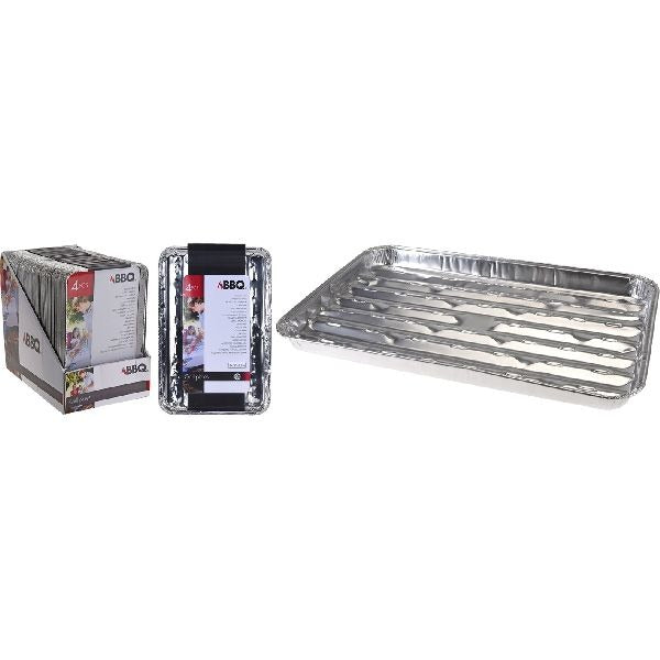 Basic BBQ aluminium grill fade sæt med 4 stk