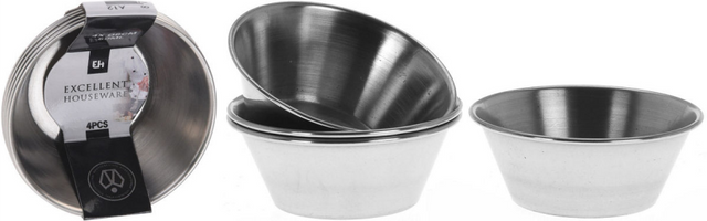 Excellent houseware eh theezakjeshouder 4 delig rvs dia60xh25mm