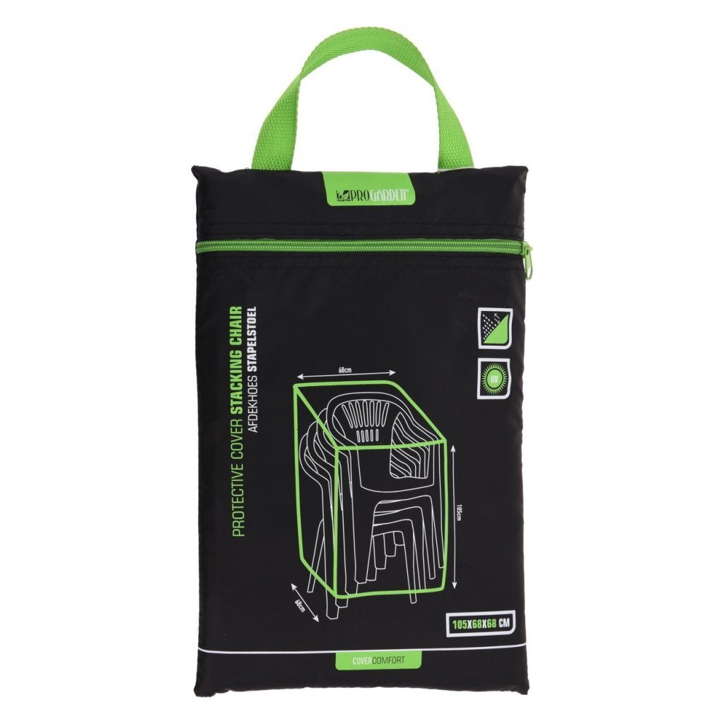 Pro havestole betræk 68x68x105 cm sort