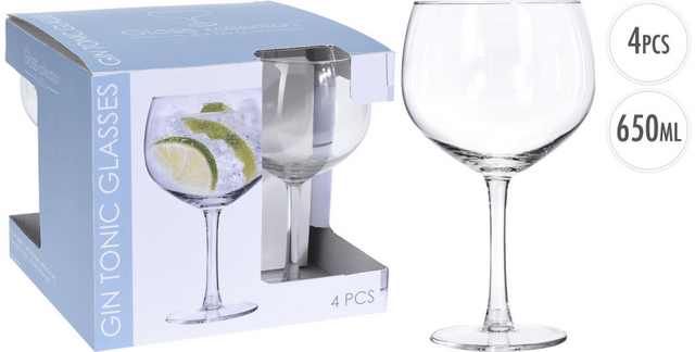 Gin tonic glas 650ml set 4 stuks