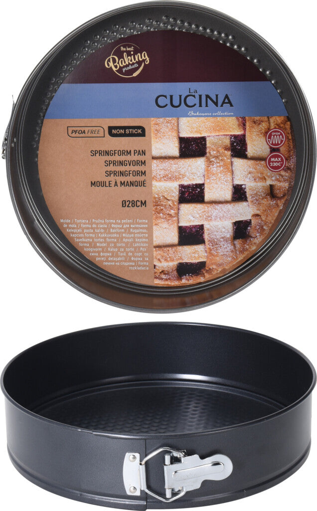 La cucina sringvorm 28cm anti-aanbaklaag met verwijderbare rand