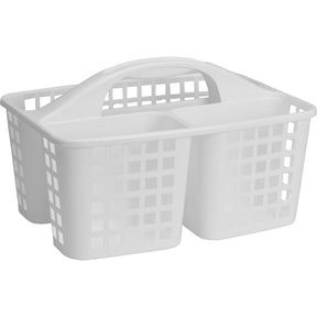 Fremragende husholdningsartikler 3-rums opbevaringsbeholder med håndtag 31x23x18,5 cm hvid