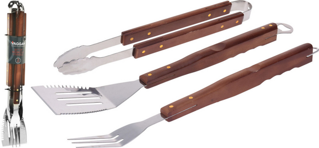 Bbq vaggan gereedschapset 3-delig 52cm