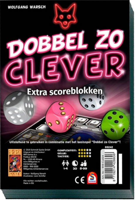 999spil 999 spil score blokke terninger så smarte, 2 stk.