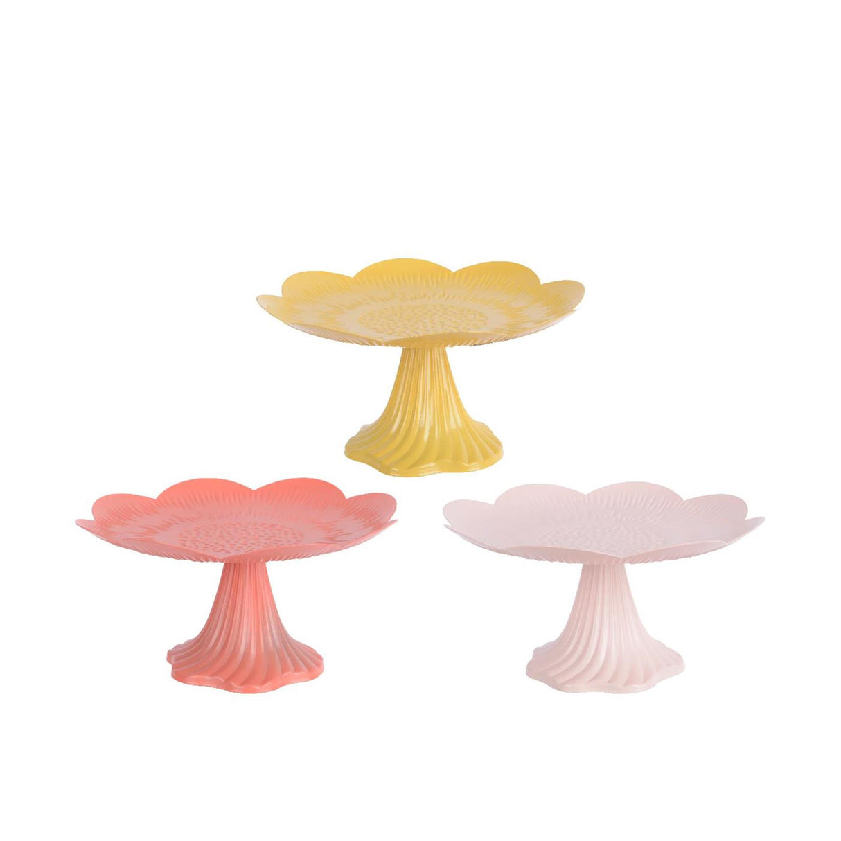 Decoris skål på fod blomsterjern ã˜20xh10cm 3 assorteret