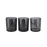 Theelichthouder jolly glas 7x7x8cm 3 assorti