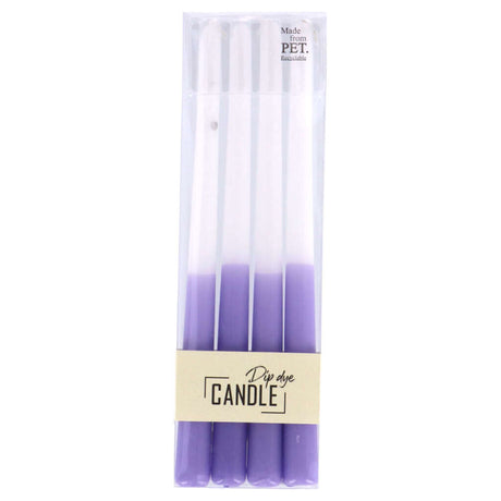 Andre mærker dip dye lys voks lilla 30,5x2,2 cm 4 stk.