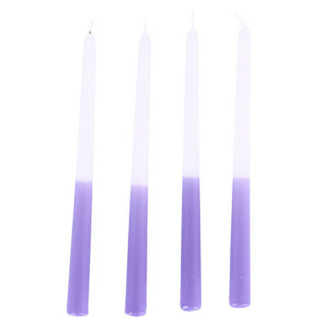 Andre mærker dip dye lys voks lilla 30,5x2,2 cm 4 stk.