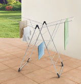 Tomado-metaltex vento 25 tørrestativ 133x109x58 cm sølv 25m tørrelængde