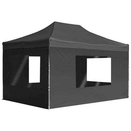 Vidaxl Parttent sammenfoldelig med vægge 4,5x3 m aluminium anthracit
