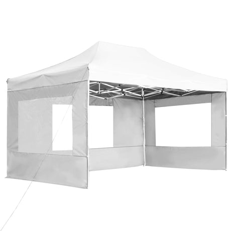 Vidaxl Parttent sammenfoldelig med vægge 4,5x3 m aluminium hvid