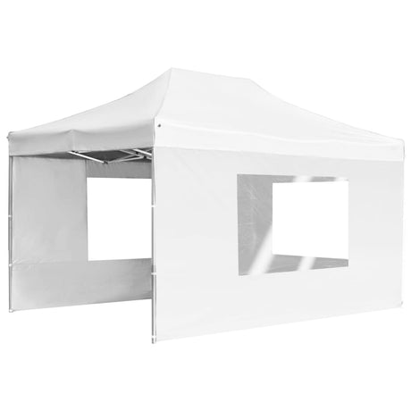 Vidaxl Parttent sammenfoldelig med vægge 4,5x3 m aluminium hvid
