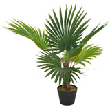 Vidaxl kunstig plante med pot palm 70 cm grøn