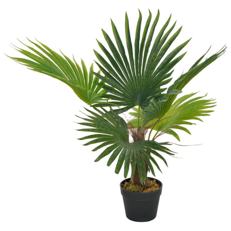Vidaxl kunstig plante med pot palm 70 cm grøn