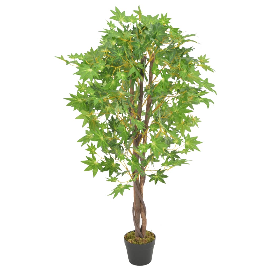 Vidaxl kunstig plante med pot esdoorn 120 cm grøn