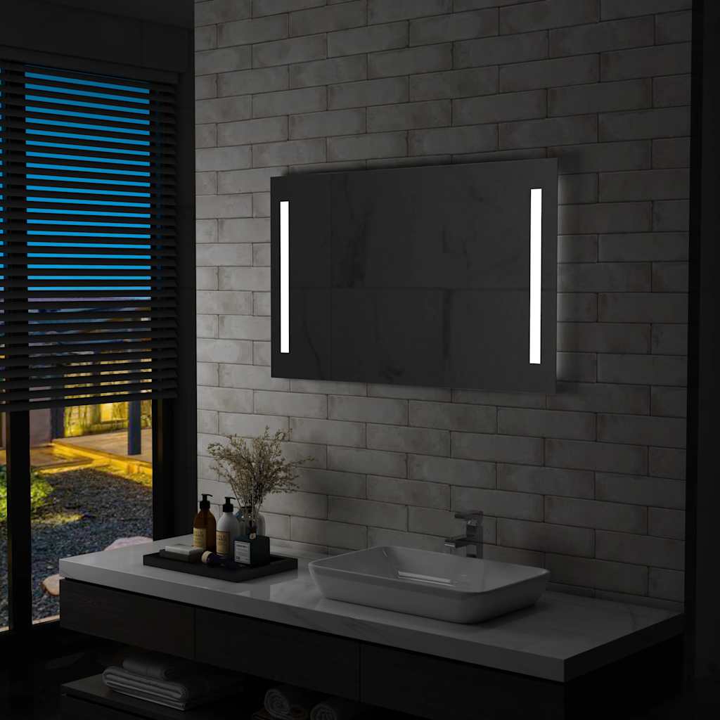 Vidaxl badeværelse spejl LED 100x60 cm