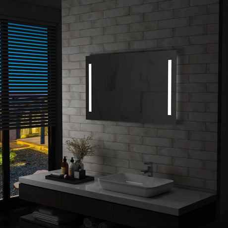 Vidaxl badeværelse spejl LED 100x60 cm