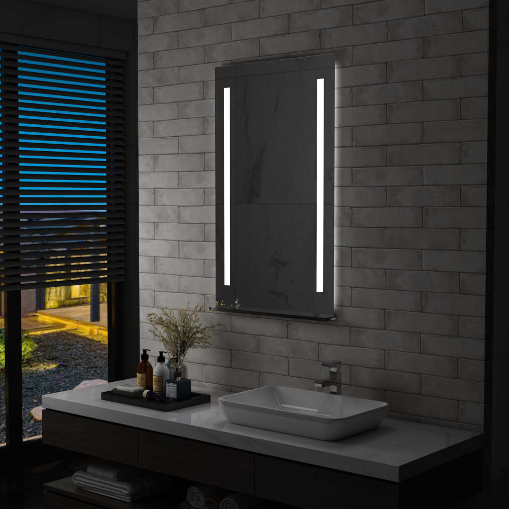 Vidaxl badeværelse spejl LED med SCHAP 60x100 cm