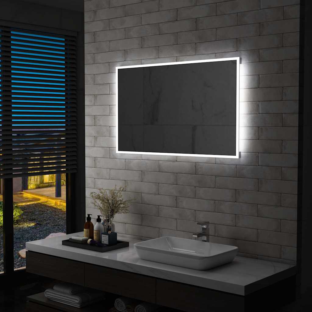 Vidaxl badeværelse spejl LED 100x60 cm