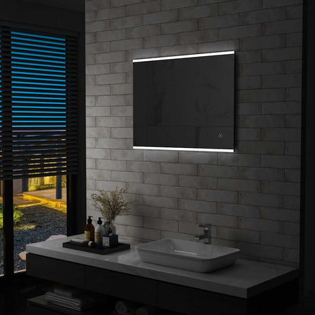 Vidaxl badeværelse spejl LED med berøringssensor 80x60 cm