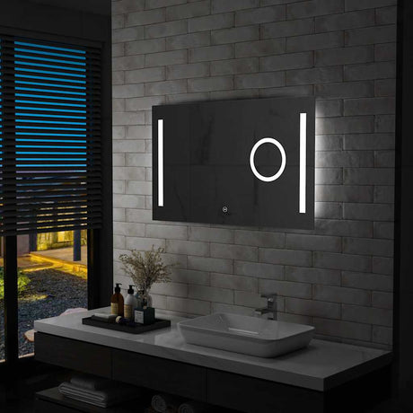 Vidaxl badeværelse spejl LED med berøringssensor 100x60 cm