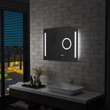 Vidaxl badeværelse spejl LED med berøringssensor 80x60 cm