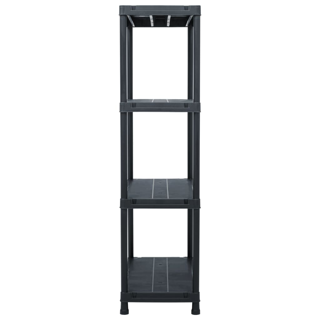 Vidaxl opbergrek 100 kg 60x30x138 cm kunststof zwart