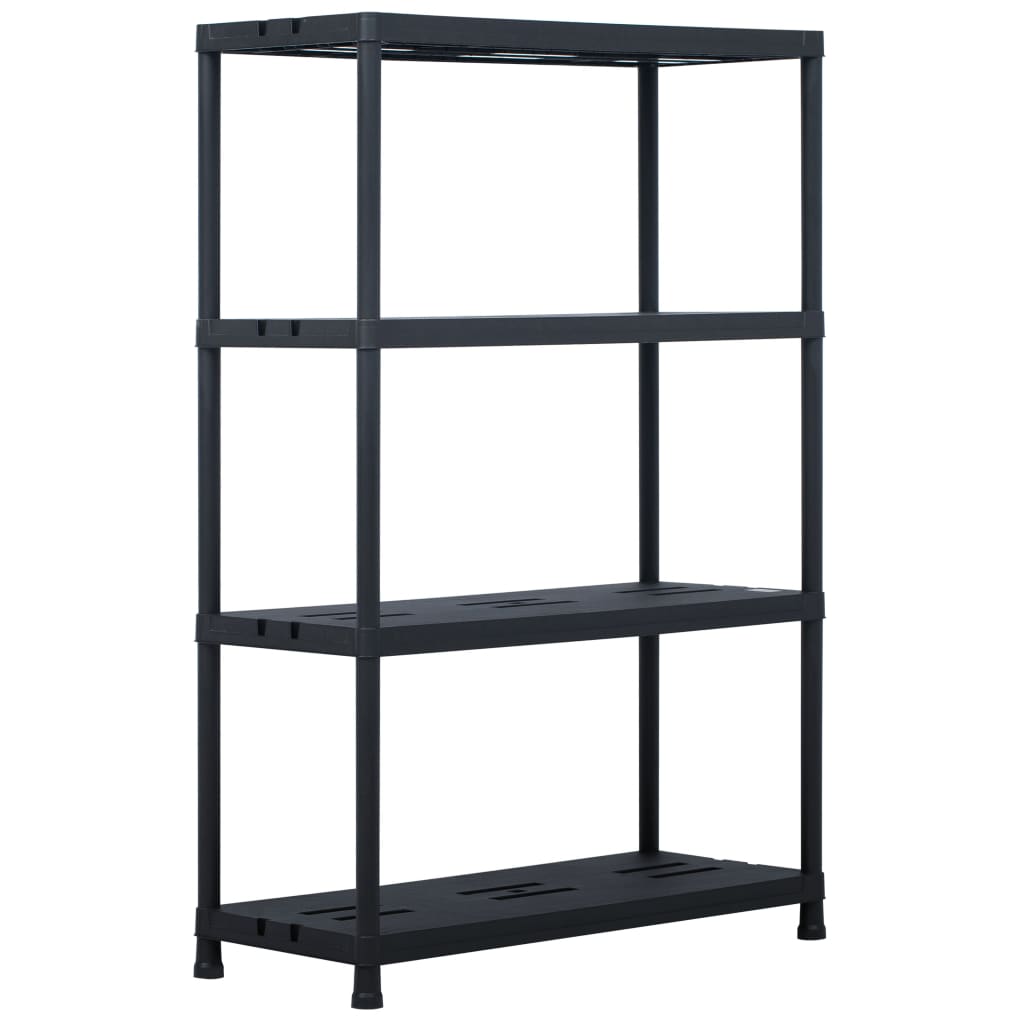 Vidaxl Storage Rack 220 kg 90x40x138 cm plastik sort