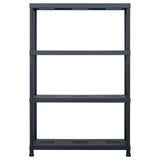 Vidaxl Storage Rack 220 kg 90x40x138 cm plastik sort