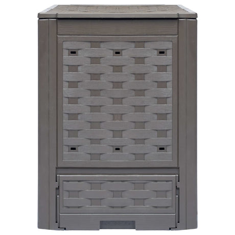 Vidaxl Compost Bin 300 L 60x60x83 cm Plast Ratting Brown