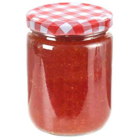 Vidaxl Jam -krukker med røde låg 96 St 230 ml glas