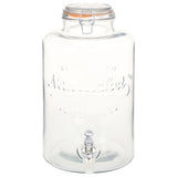 Vidaxl Water Dispenser XXL Med TAP 8 L Glass gennemsigtig