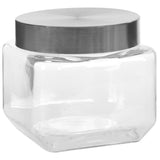 Vidaxl Storage Pots med sølvfarvet låg 6 st 800 ml