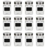 Vidaxl Storage Pots med klistermærker 12 ST 300 ml