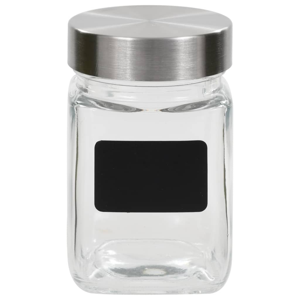 Vidaxl Storage Pots med klistermærker 12 ST 300 ml