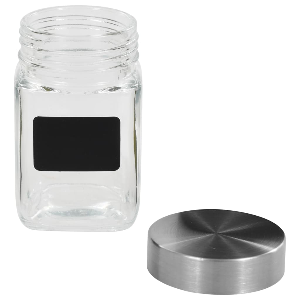 Vidaxl Storage Pots med klistermærker 12 ST 300 ml