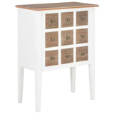 Vidaxl dressoir 54x30x80 cm massief hout wit
