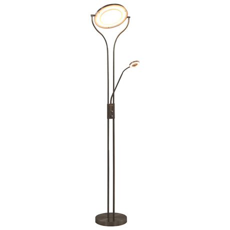 Vidaxl Lampe stående 18 W dæmpbar 180 cm sølvfarvet