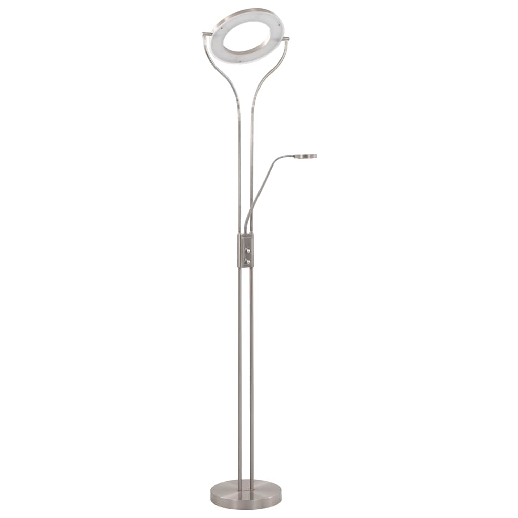 Vidaxl Lampe stående 18 W dæmpbar 180 cm sølvfarvet