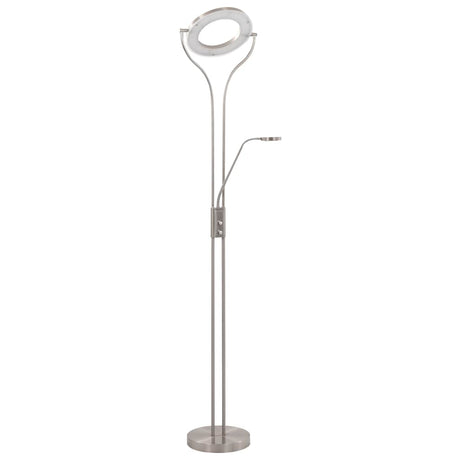 Vidaxl Lampe stående 18 W dæmpbar 180 cm sølvfarvet