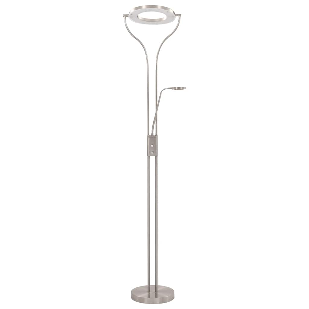 Vidaxl Lampe stående 18 W dæmpbar 180 cm sølvfarvet